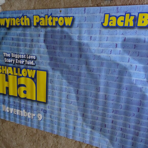 SHALLOW HAL - MOVIE BANNER WITH JACK BLACK AND GWYNETH PALTROW - OVERSIZED VINYL - Picture 8 of 9